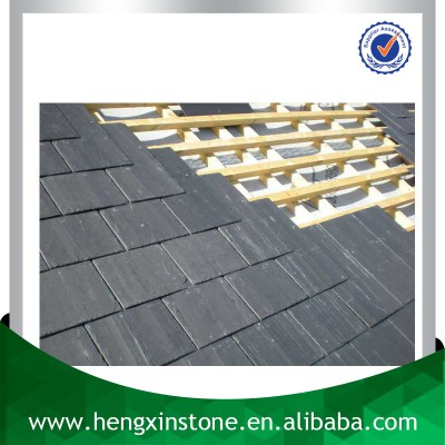 China Factory Direct Sales Cheap 50*25*0.5cm Large Natural Rectangle Dark Black Slate For Roofing Prices