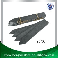 Factory Direct Price Handmade Decorative Arrow Shape 20*3cm Cut Edge Black Garden Slate Plant Label